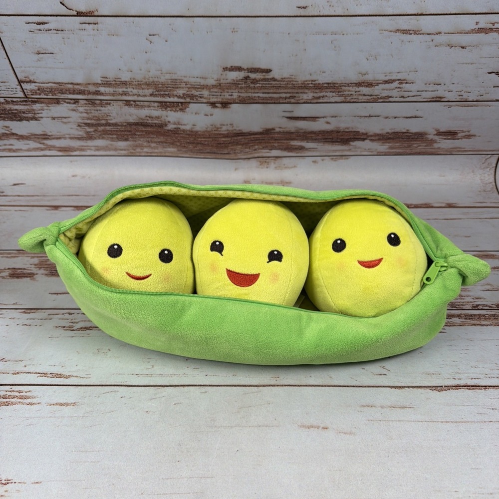 Toy Story 3 Peas in a Pod Large 18" Zippered Green Plush Pea Pod Stuffed Toy